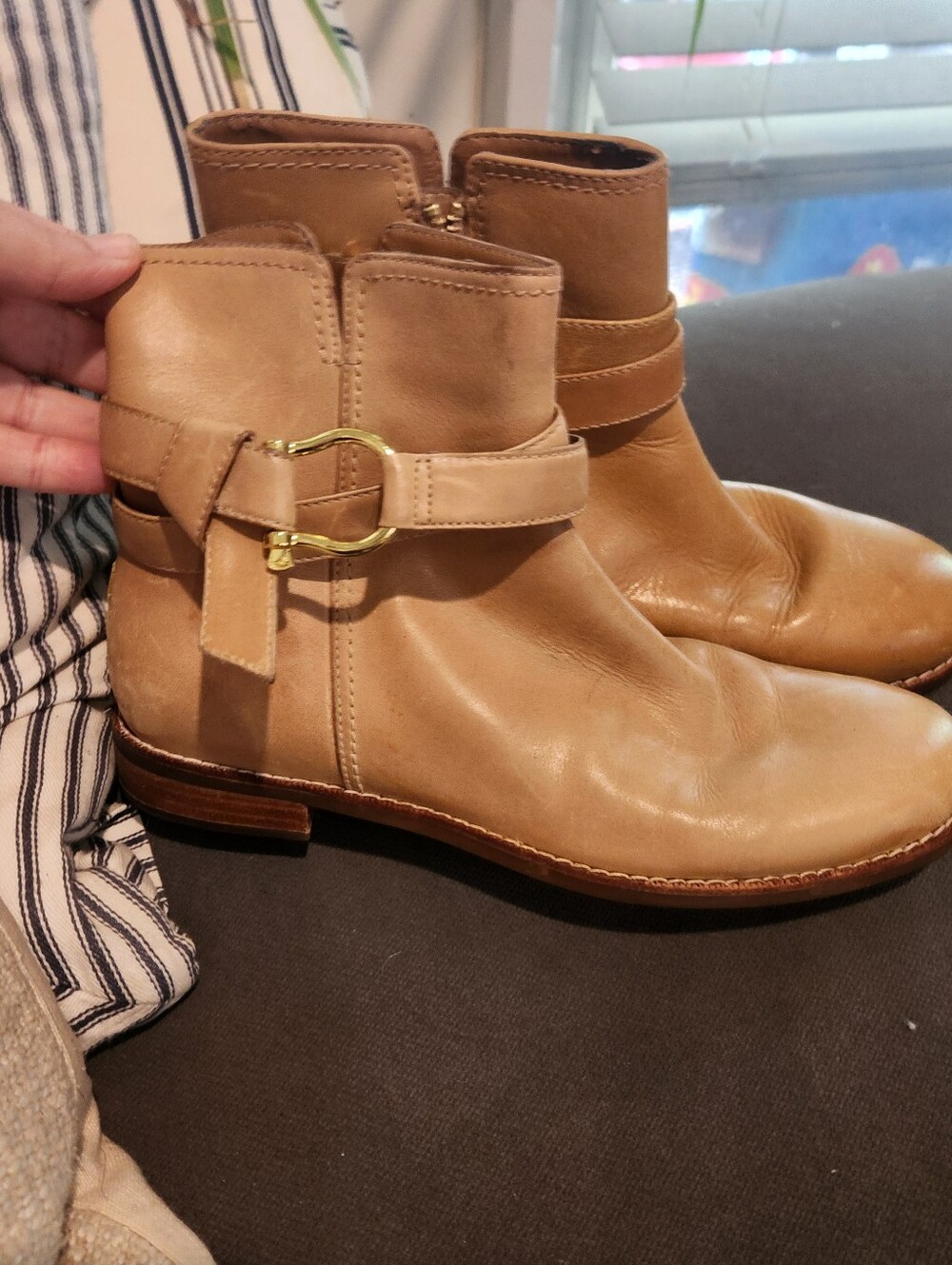 Buttery Soft Yellow Leather Booties - Size 6M